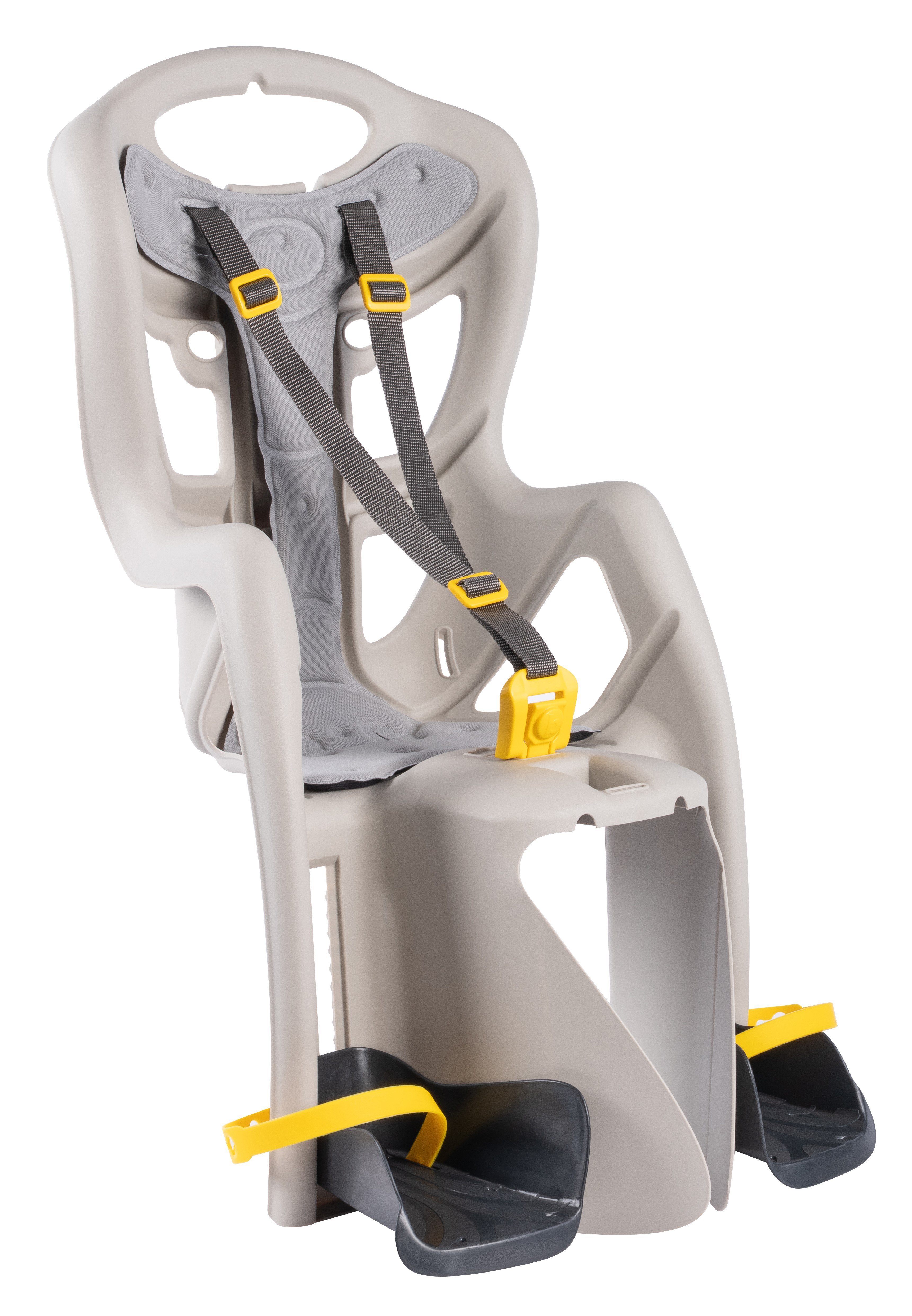 BELLELLI PEPE Dětská sedačka na kolo, upevnění na zadní nosič, hedvábně šedá