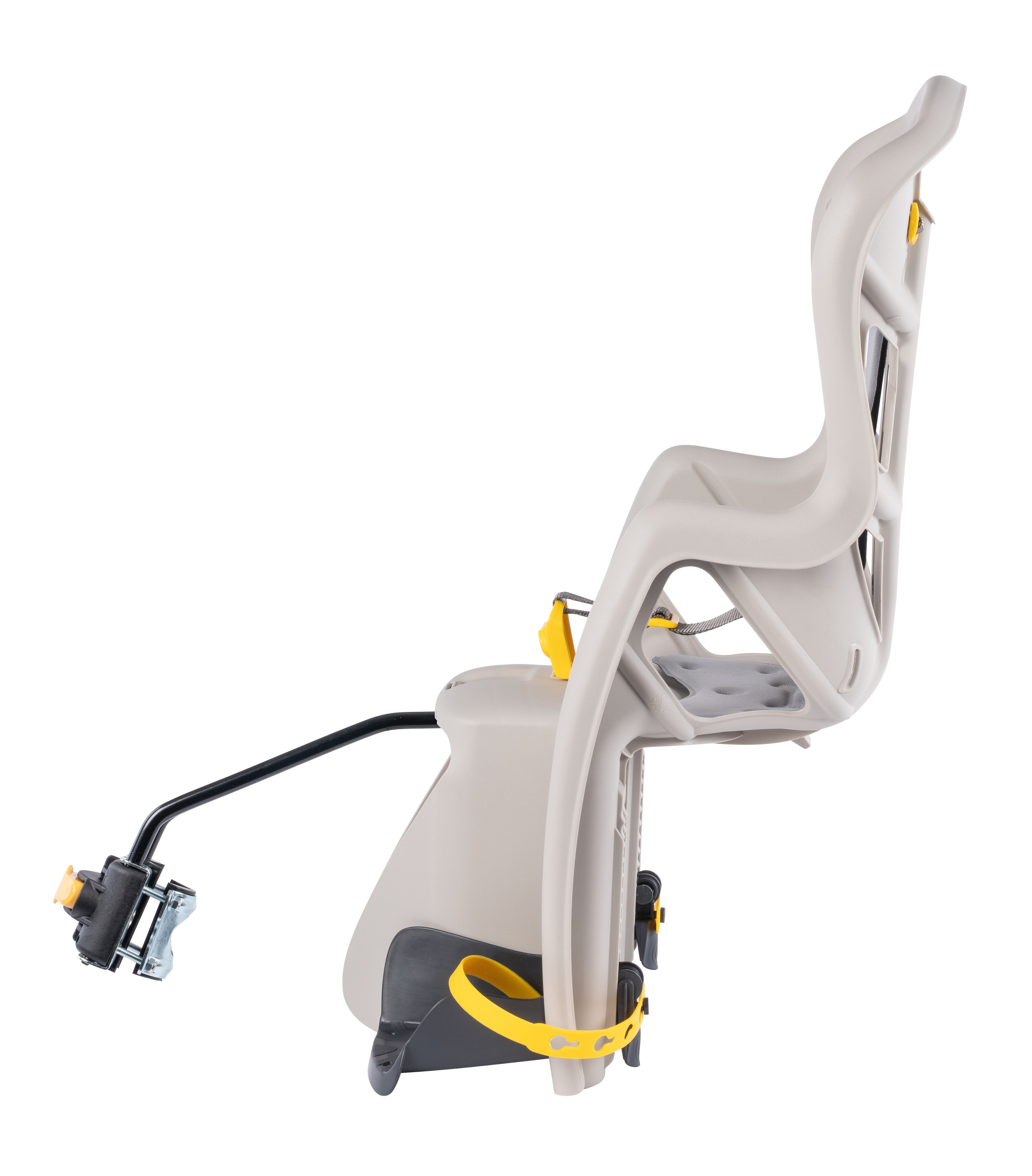 BELLELLI PEPE Dětská sedačka na kolo, upevnění na rám, hedvábně šedá