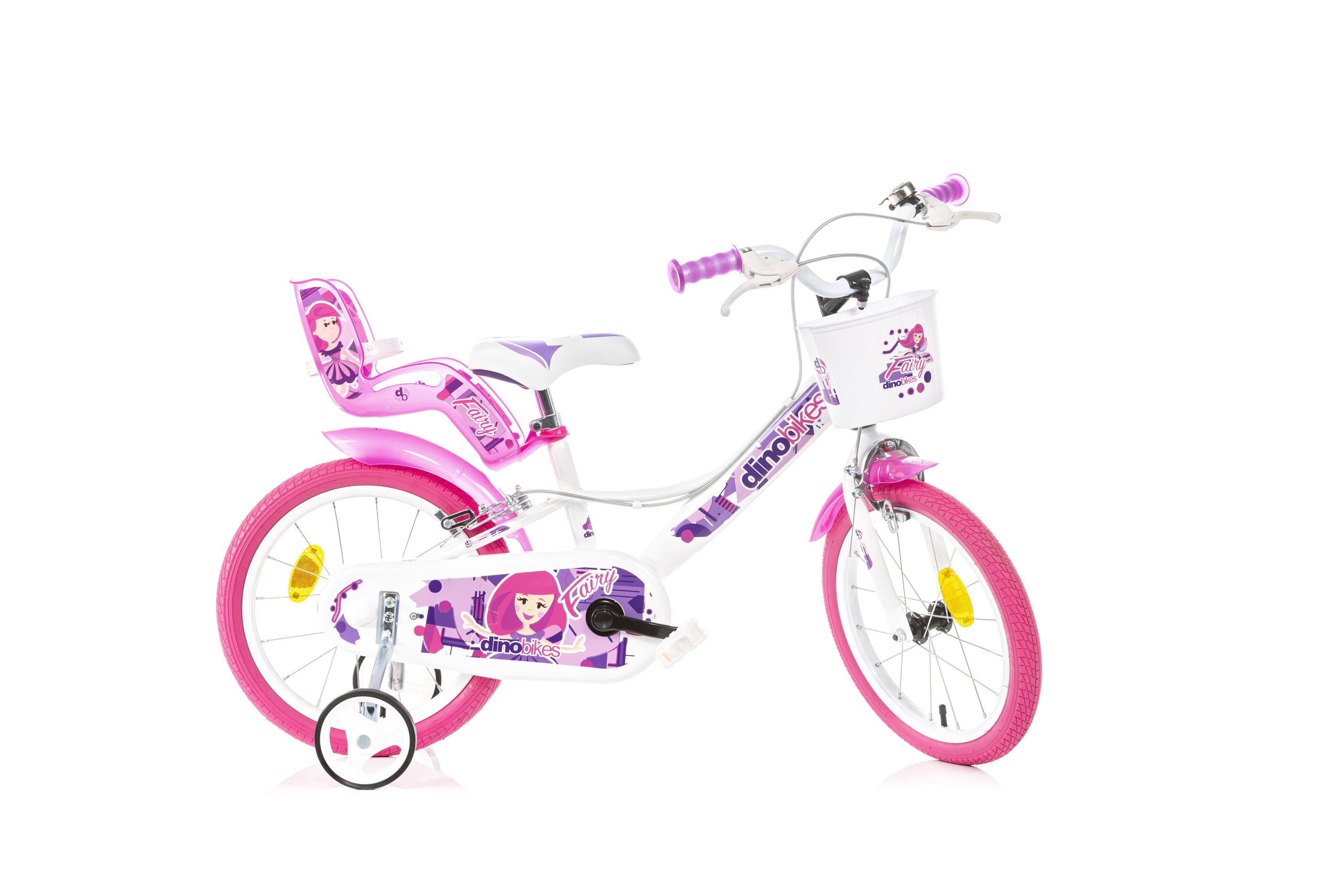 Dětské kolo Dino bikes FAIRY Bílo-růžový potisk 16"