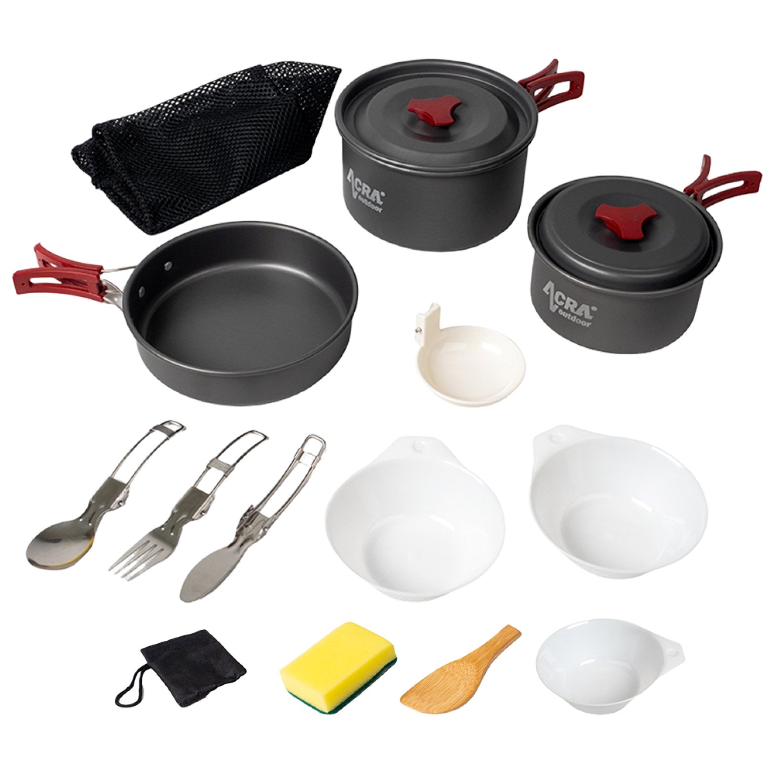 Acra C21 camping set nádobí alluminium pro 2-3 osoby