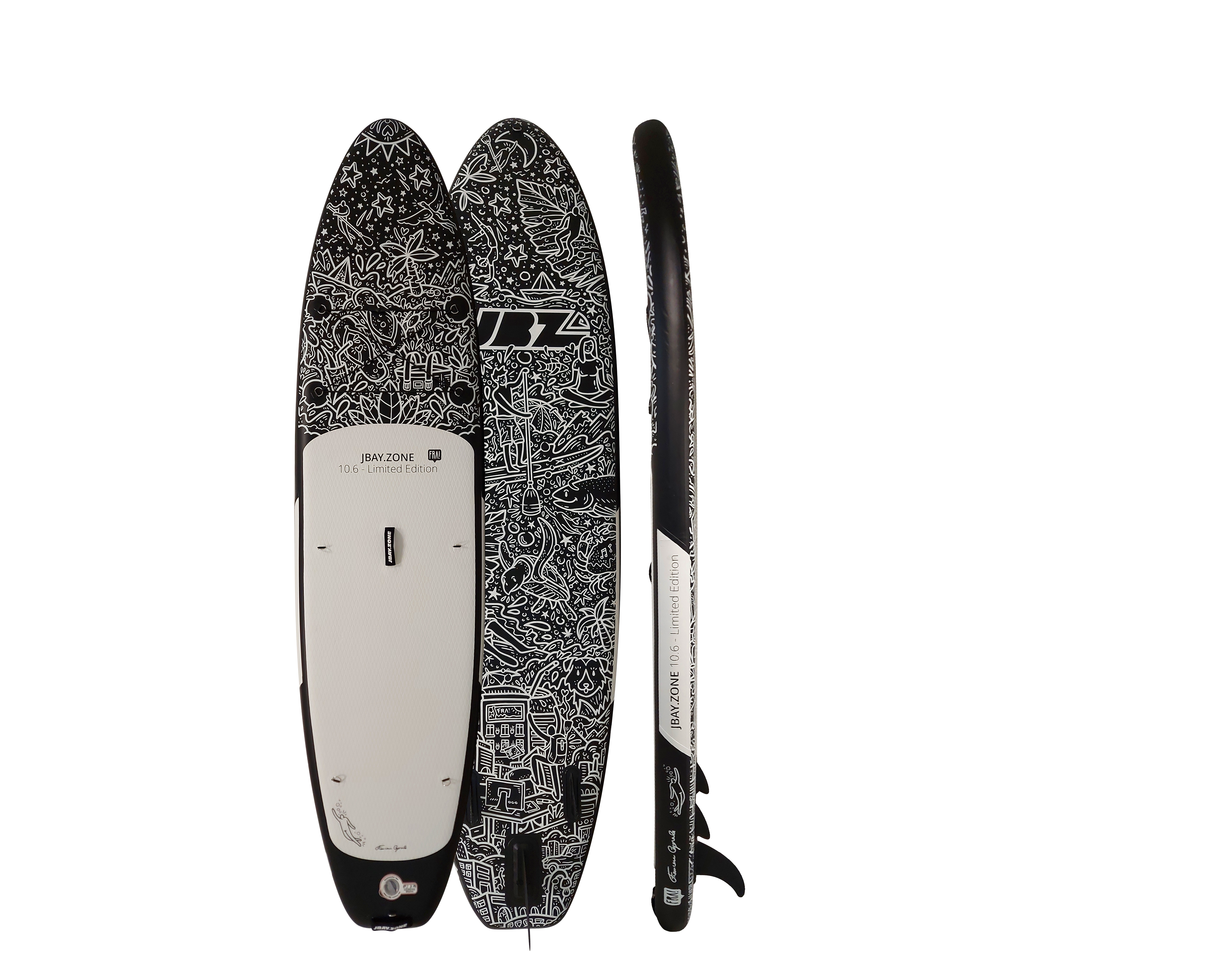 Jbay Zone FRA Black Edition 320x81x15, 145 kg Paddleboard Artistic