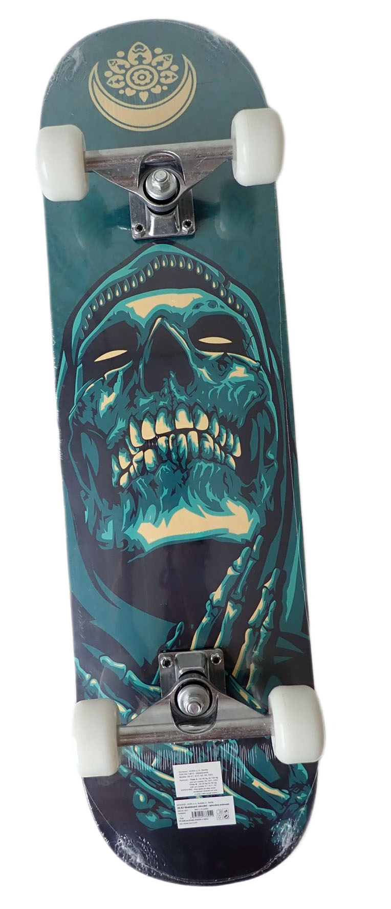 ACRA S3 Skateboard závodní s protismykem zelený 78 x 20 cm