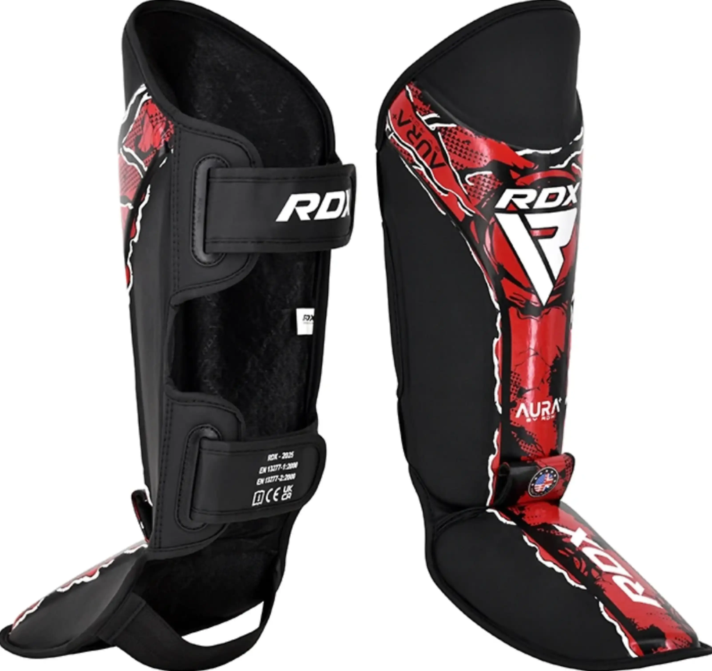 RDX Chrániče holení F17 Aura, červeno černé